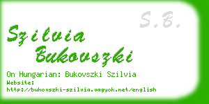szilvia bukovszki business card
